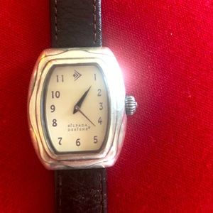 Leather long band silpada watch